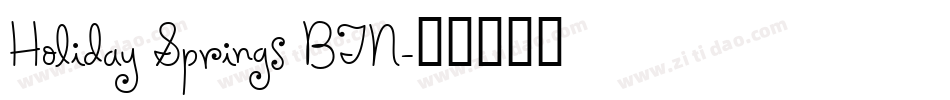 Holiday Springs BTN字体转换